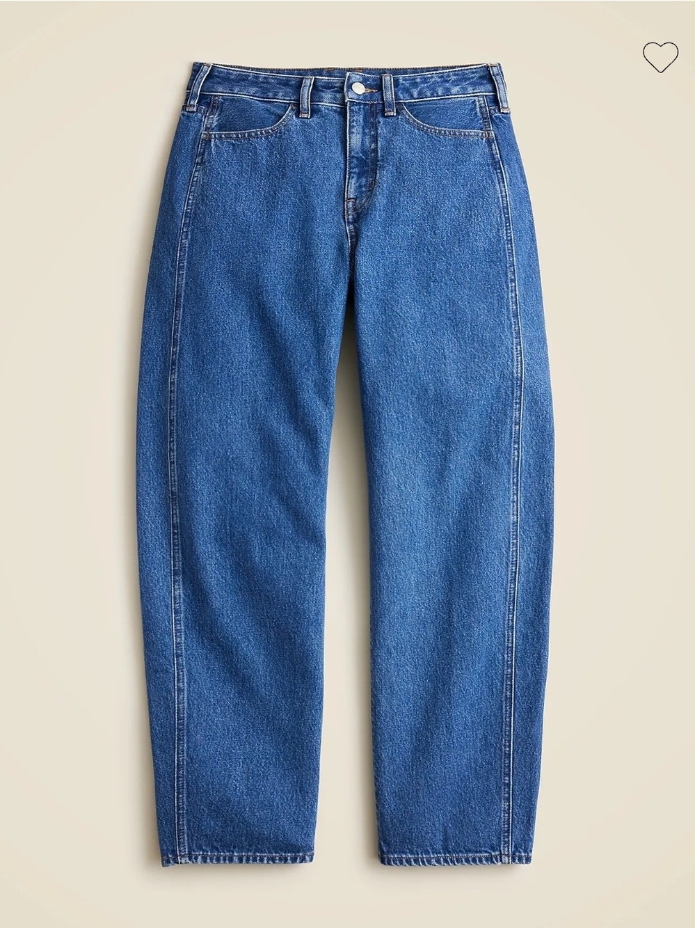 J Crew High-Rise Barrel Jeans, Medium Blue, Size 31T, Euc